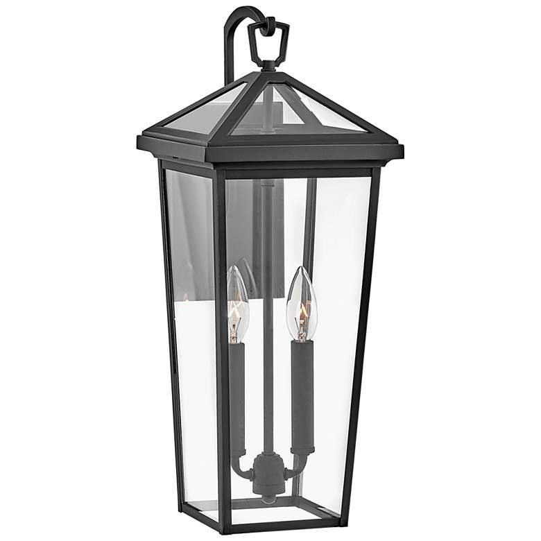 Image 1 Alford Place 20"H Museum Black 2-Light Outdoor Wall Light