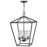 Alford Place 24 1/2&quot;H Black 3 Watts Outdoor Hanging Light