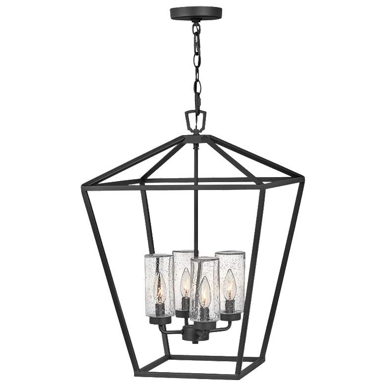Image 1 Alford Place 24 1/2 inchH Black 4 Watts Outdoor Hanging Light