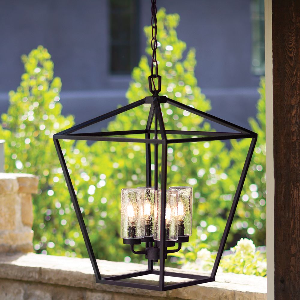 Alford Place 24 1/2"H Black 4 Watts Outdoor Hanging Light