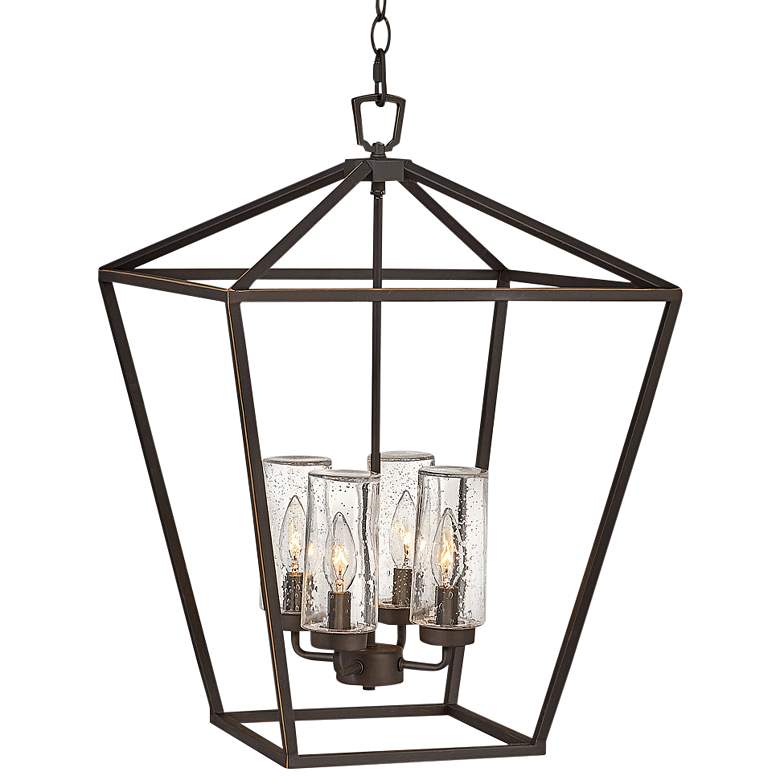 Image 1 Alford Place 24 1/2 inchH Brown 4 Watts Outdoor Hanging Light
