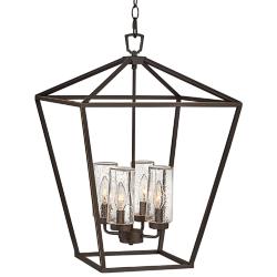 Alford Place 24 1/2&quot;H Brown 4 Watts Outdoor Hanging Light