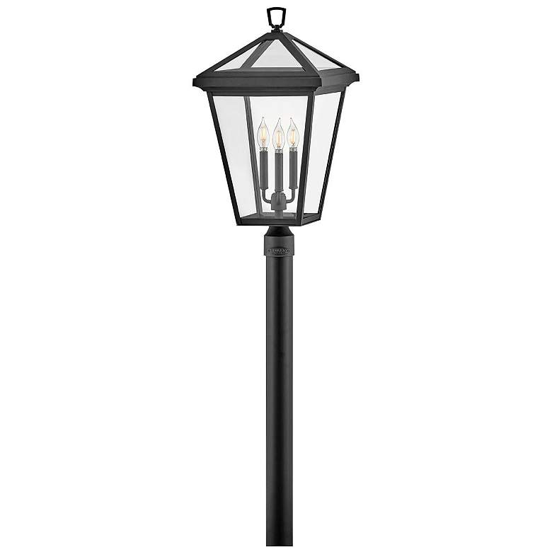 Image 1 Alford Place 26"H Museum Black 3-Light Outdoor Post Light