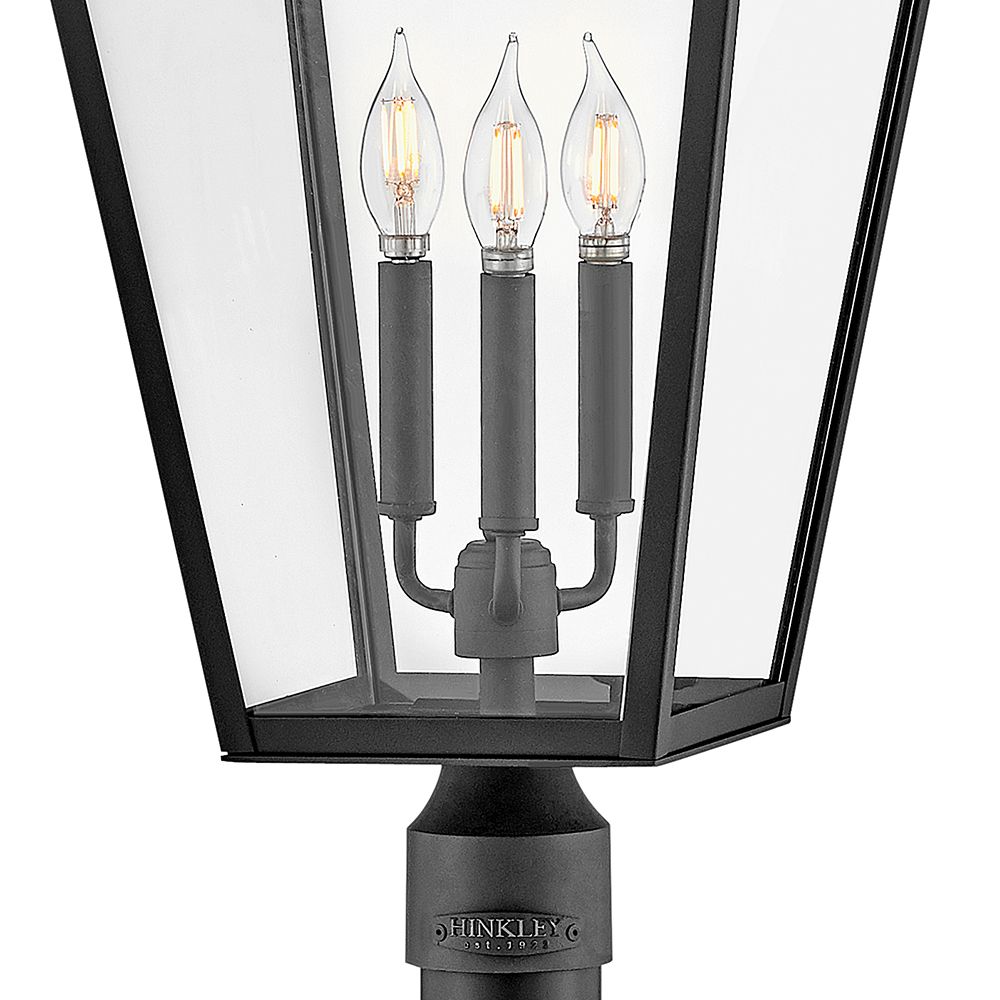Alford Place 26"H Museum Black 3-Light Outdoor Post Light