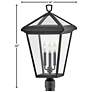 Alford Place 26"H Museum Black 3-Light Outdoor Post Light