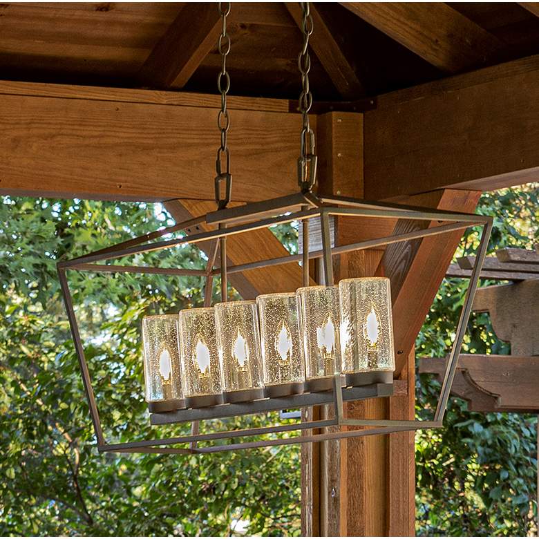 Image 1 Alford Place 40" Wide Bronze 6-Light LED Island Chandelier