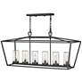 Alford Place 40"W Black 6-Light Outdoor Island Chandelier