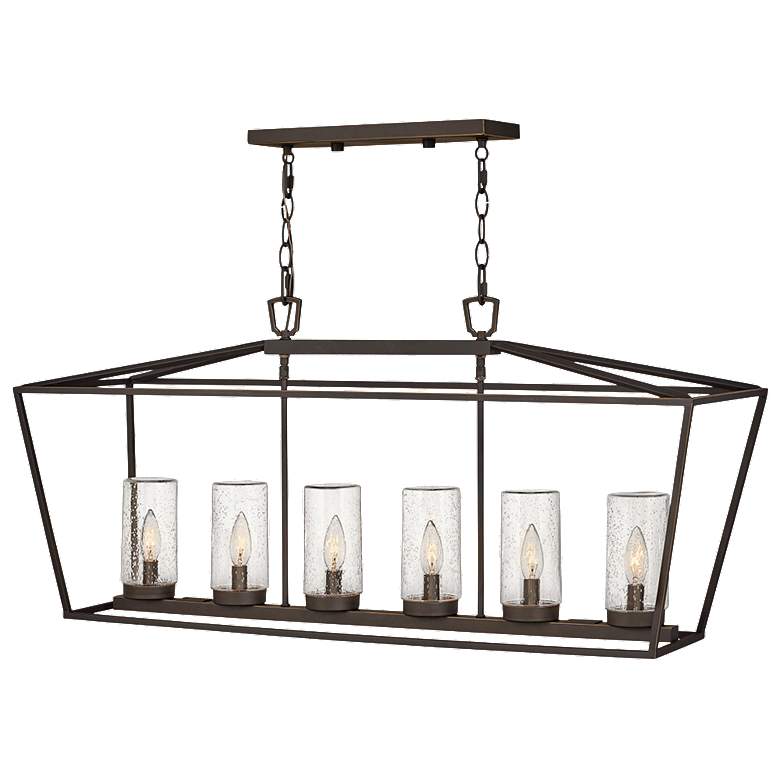 Image 1 Alford Place 40"W Bronze 6-Light LED Outdoor Island Chandelier