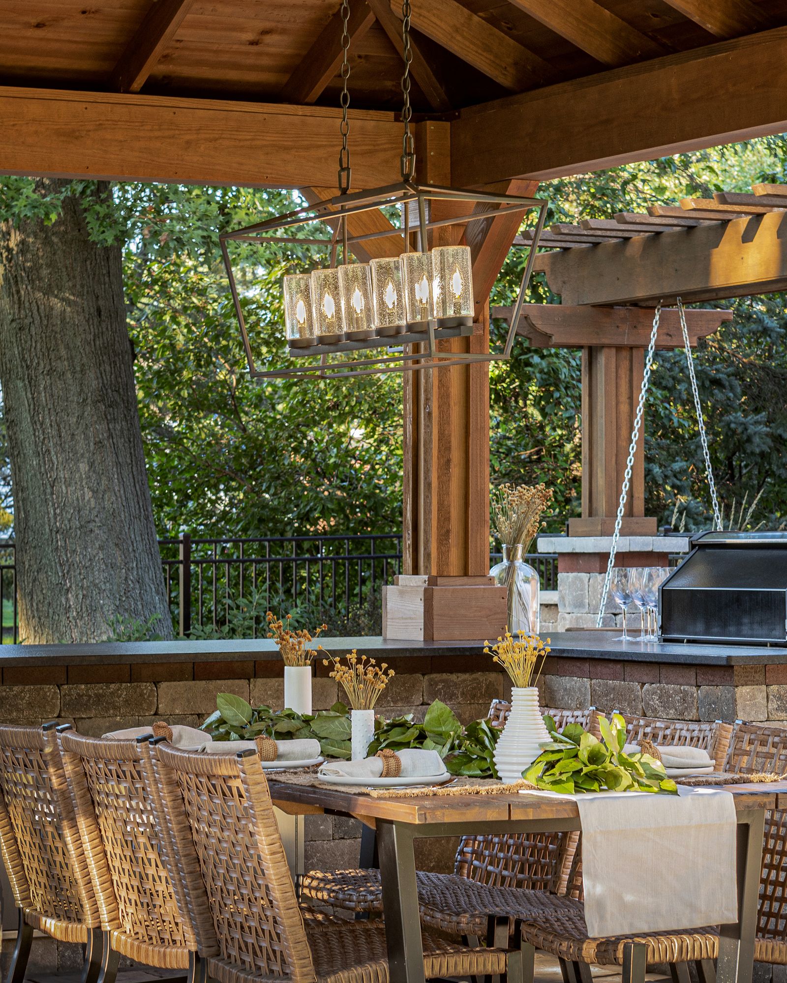 Image 5 Alford Place 40"W Bronze 6-Light Outdoor Island Chandelier more views