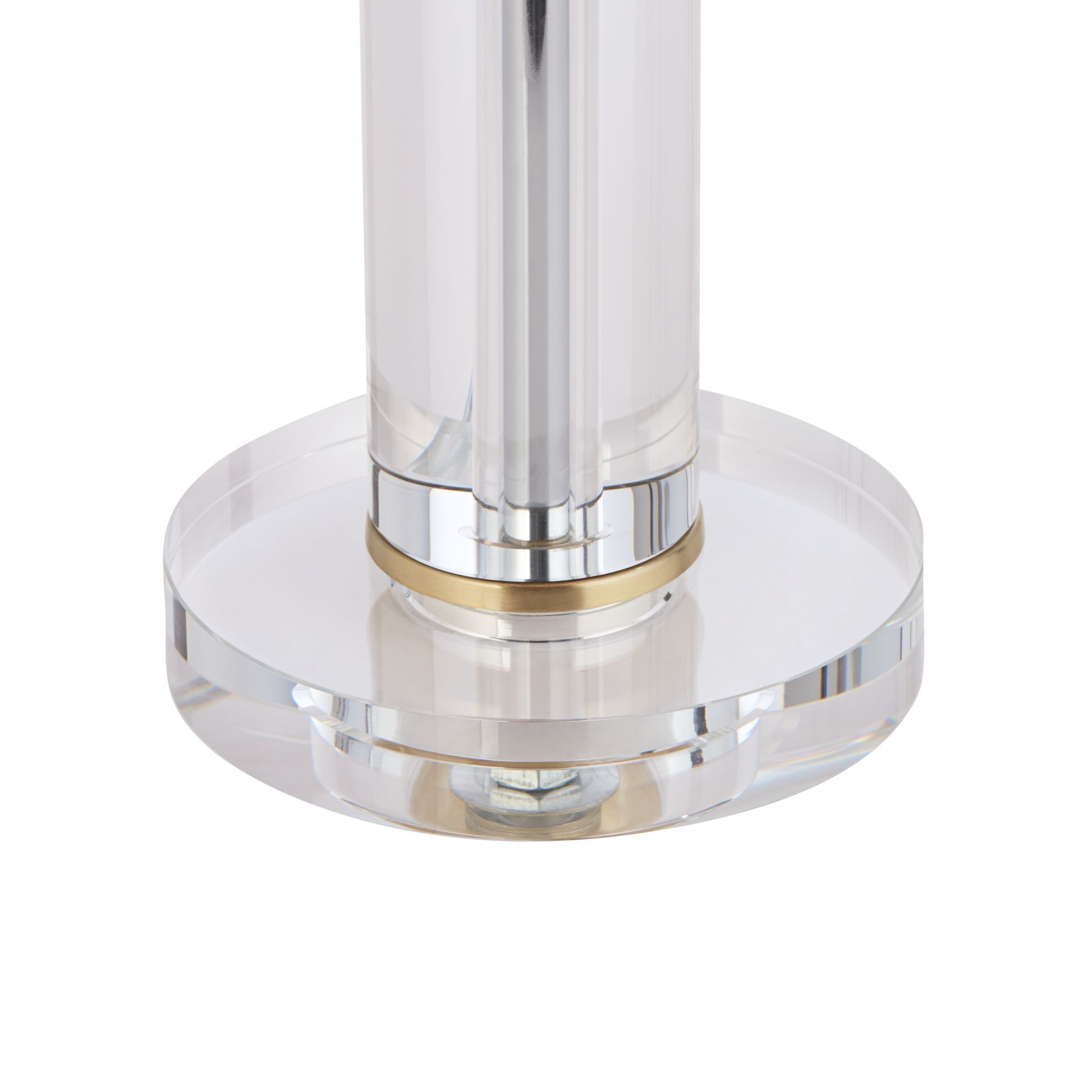 Watch A Video About the Alfred Soft Brass and Crystal Column Table Lamp