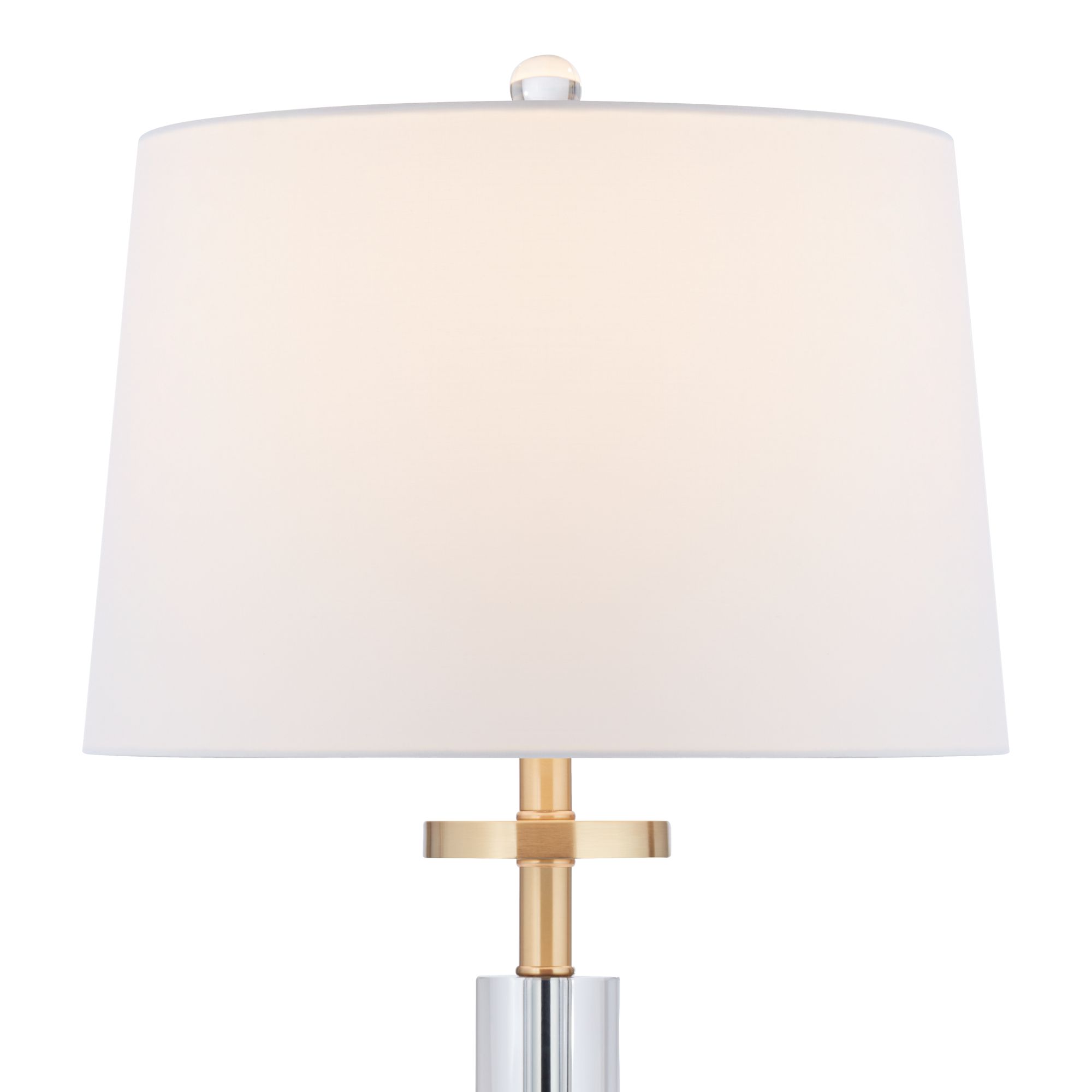 Watch A Video About the Alfred Soft Brass and Crystal Column Table Lamp
