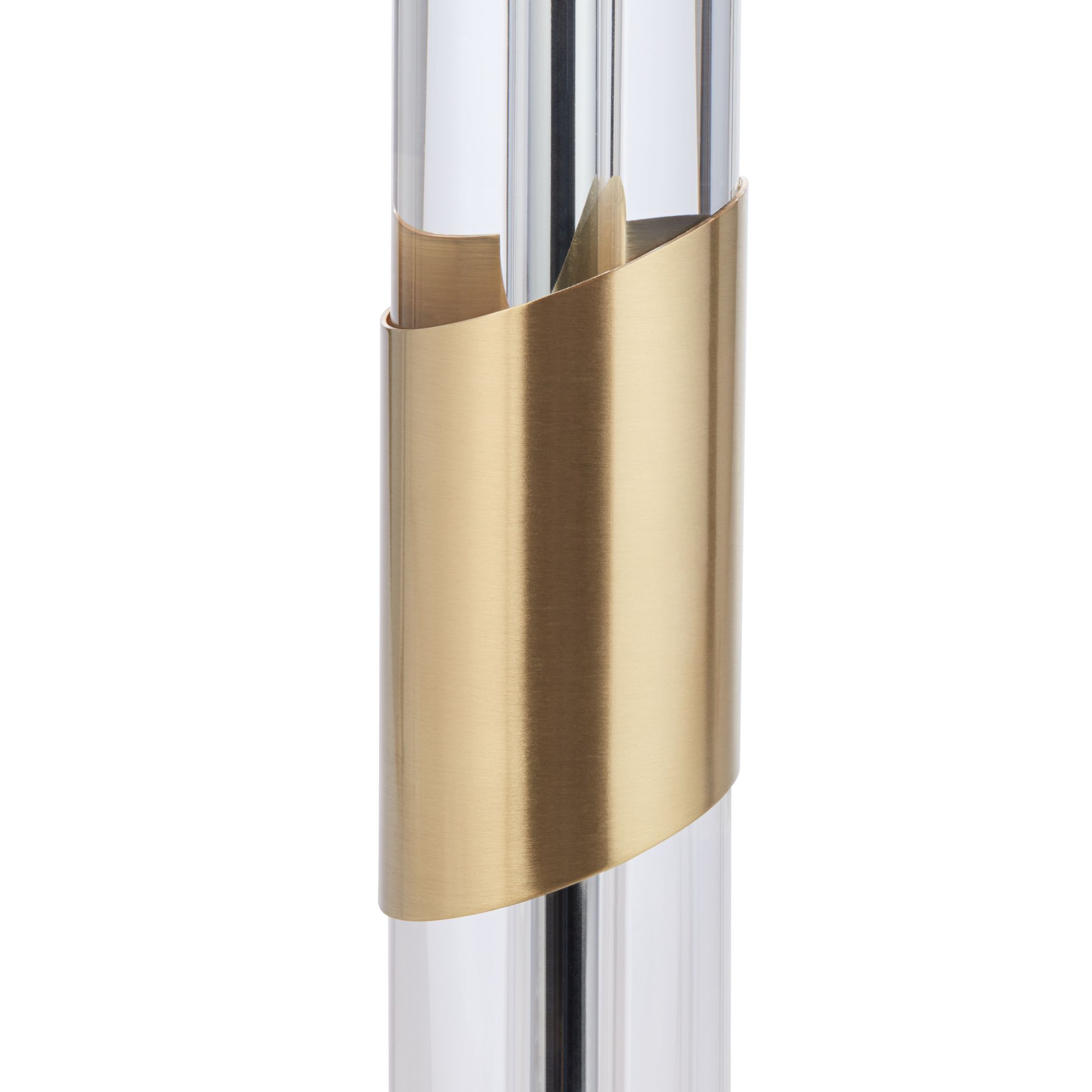 Watch A Video About the Alfred Soft Brass and Crystal Column Table Lamp