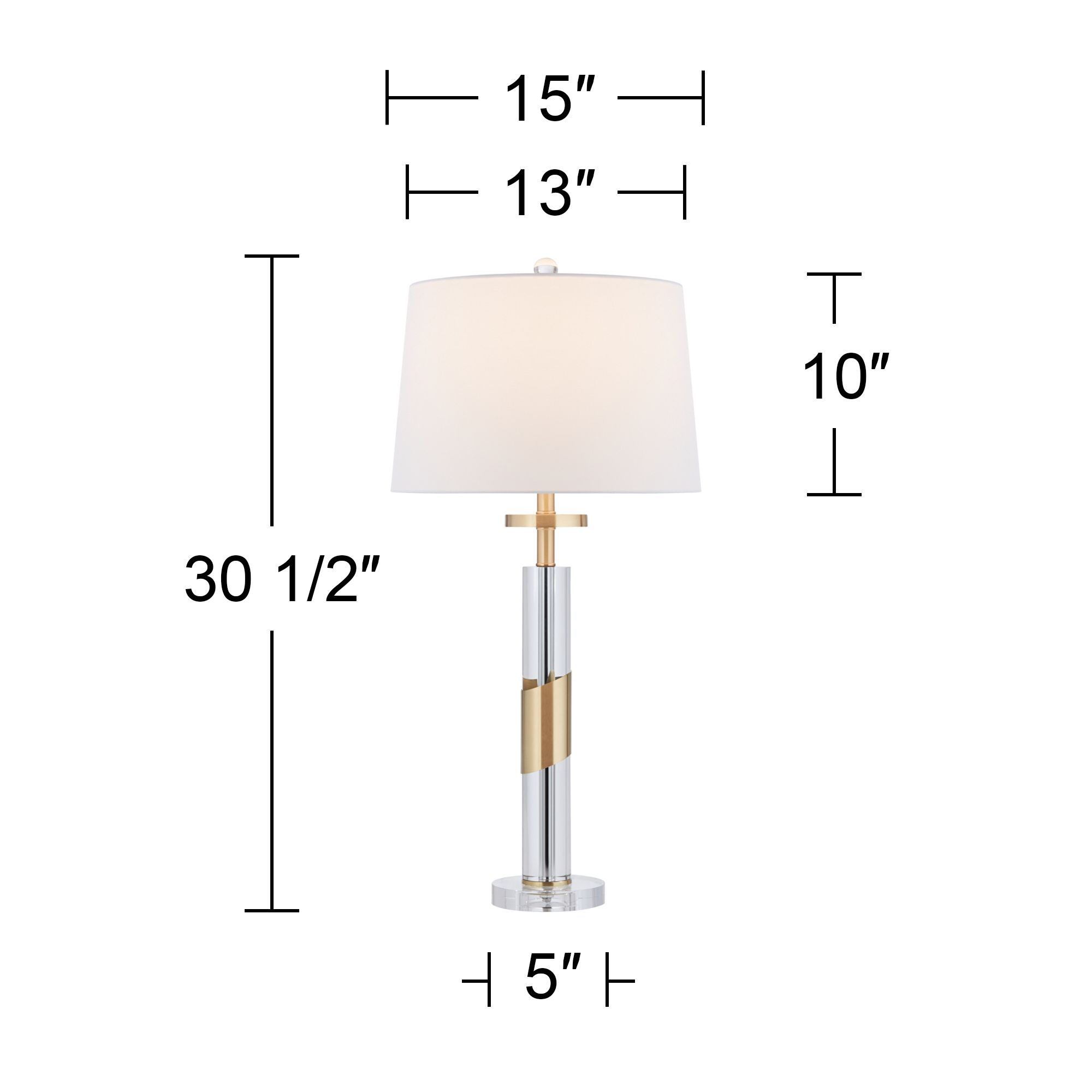 Watch A Video About the Alfred Soft Brass and Crystal Column Table Lamp