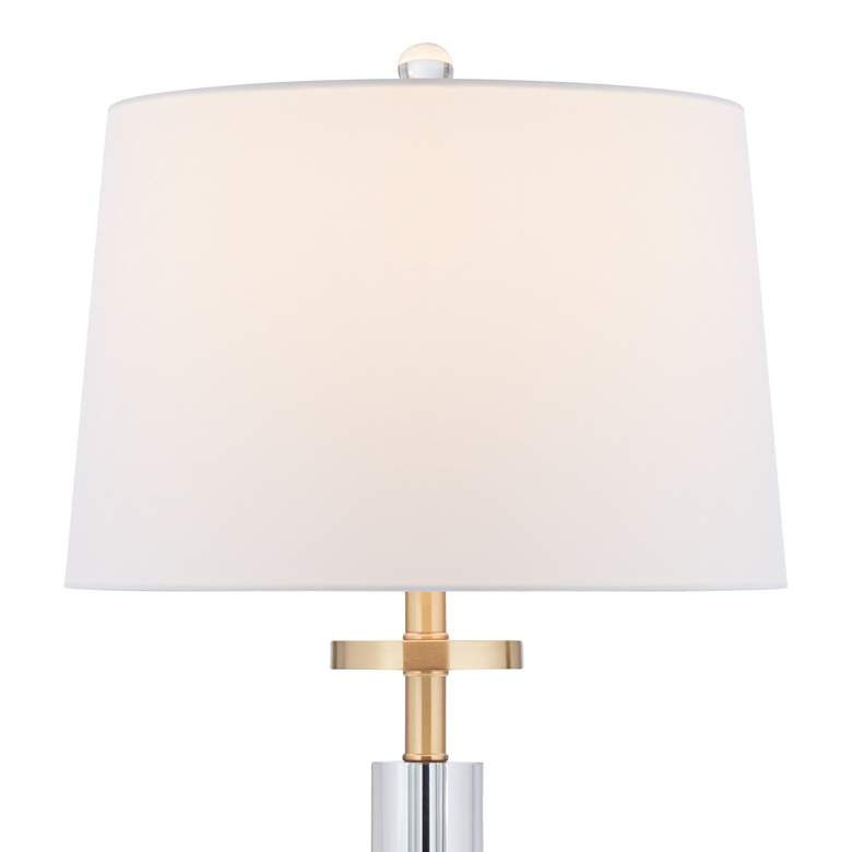 Image 3 Alfred 30 1/2" High Soft Brass and Crystal Column Table Lamp Set of 2 more views