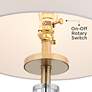 4_Alfred 30 1/2" High Soft Brass and Crystal Column Table Lamp Set of 2 more views