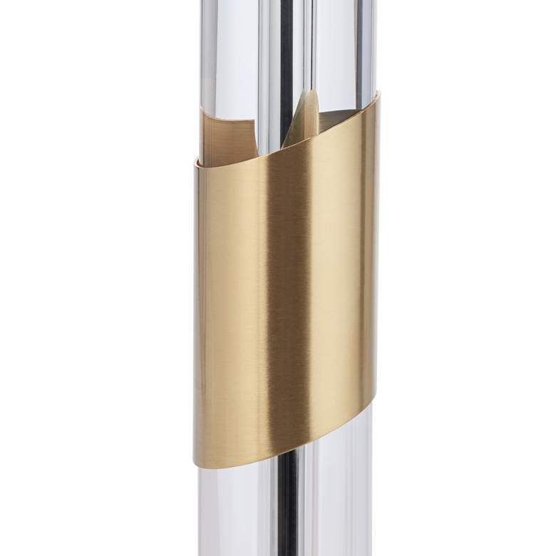 Image 5 Alfred 30 1/2" High Soft Brass and Crystal Column Table Lamp Set of 2 more views