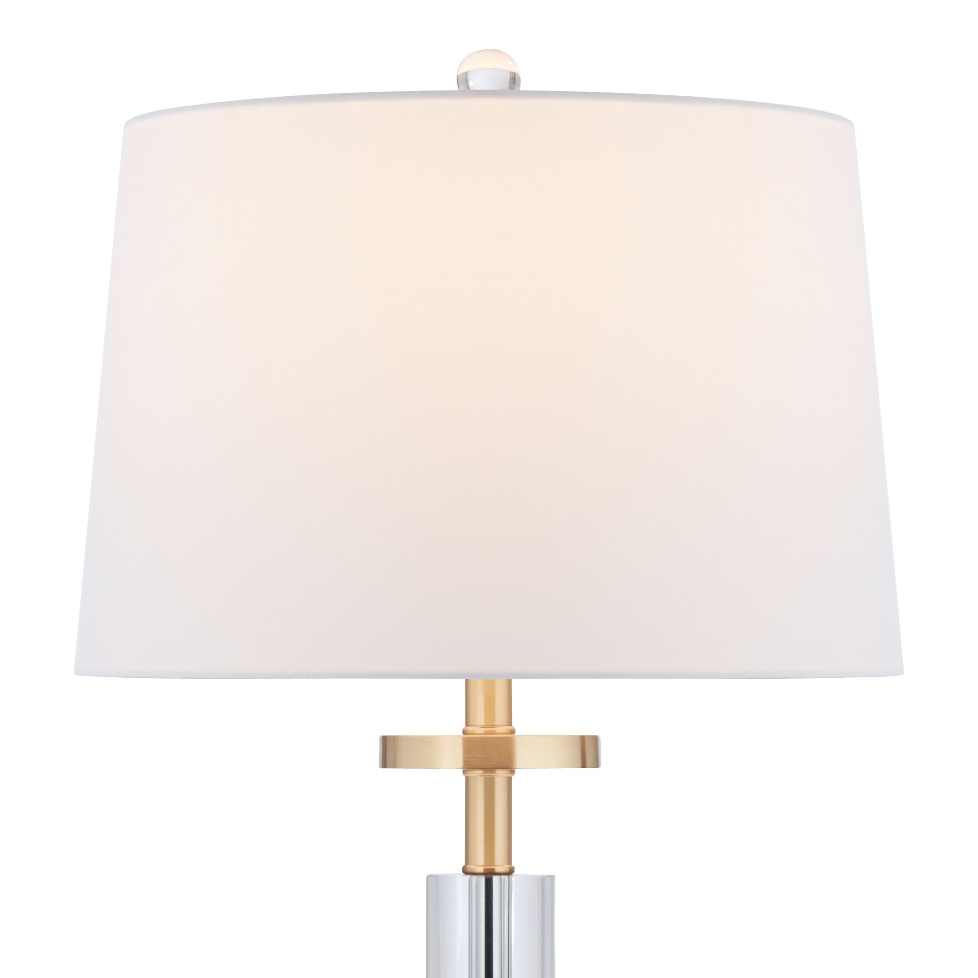 Image 4 Alfred 30 1/2"H Soft Brass and Crystal Column Table Lamp with Dimmer more views