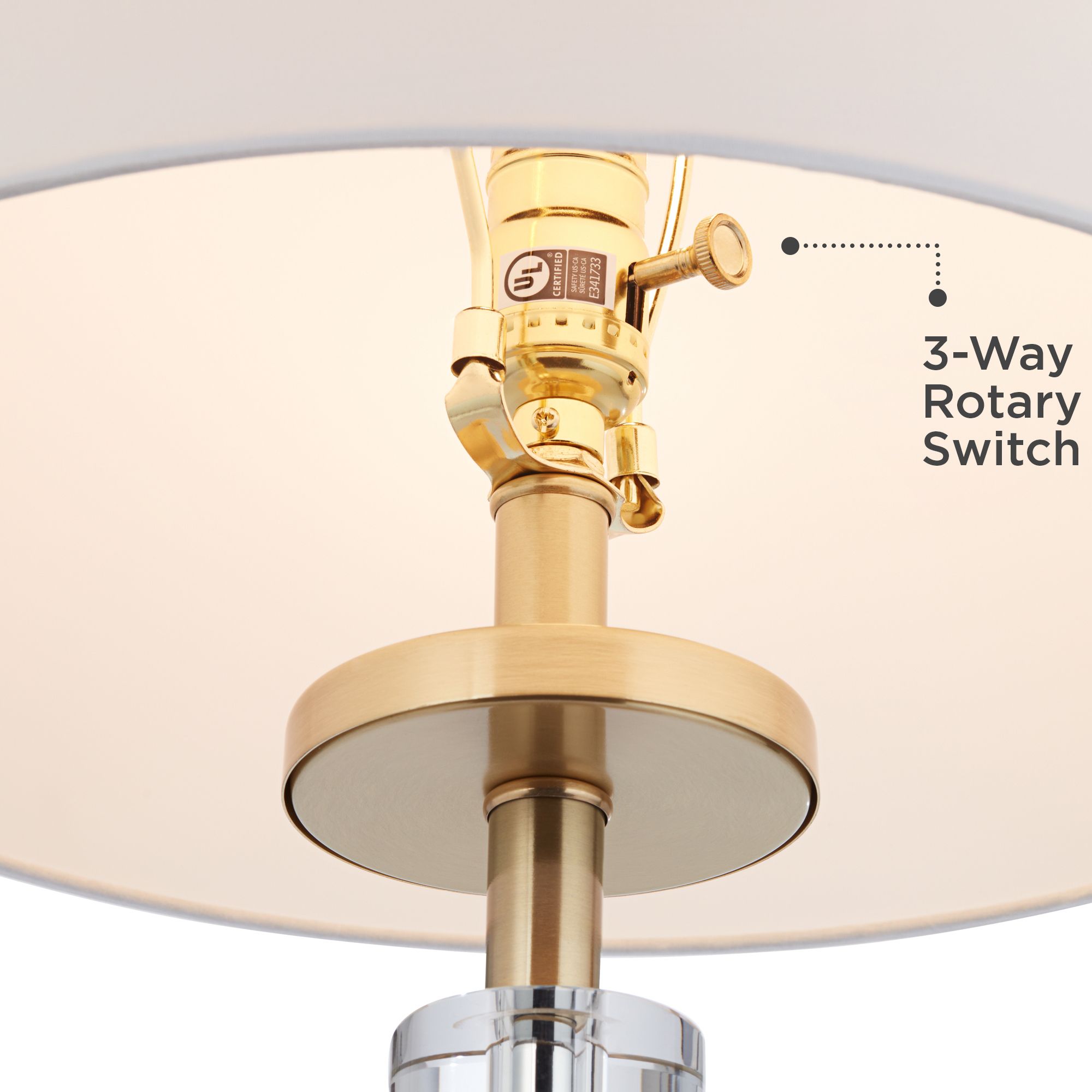 Image 5 Alfred 30 1/2"H Soft Brass and Crystal Column Table Lamp with Dimmer more views