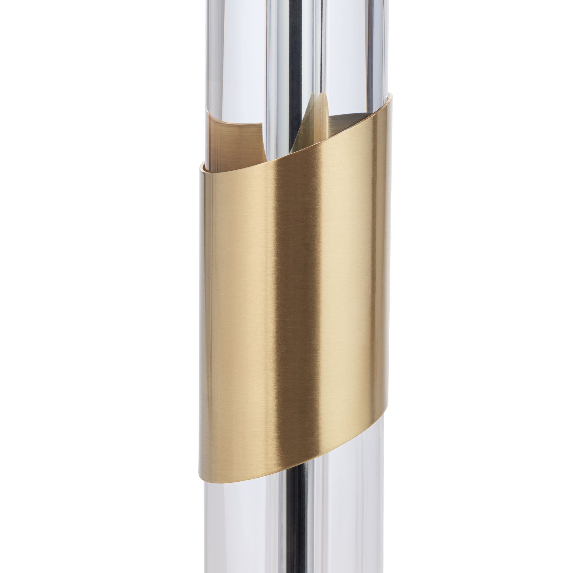 Image 6 Alfred 30 1/2"H Soft Brass and Crystal Column Table Lamp with Dimmer more views