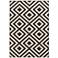 Alfresco ALF-9639 Black and Cream Outdoor Area Rug