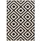 Alfresco ALF-9639 Black and Cream Outdoor Area Rug