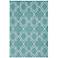 Alfresco ALF-9653 Teal and White Outdoor Area Rug