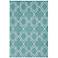 Alfresco ALF-9653 Teal and White Outdoor Area Rug