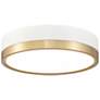 3_Algar 12" Wide Matte White and Modern Gold LED Ceiling Light