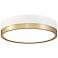 Algar 12" Wide Matte White and Modern Gold LED Ceiling Light