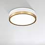 2_Algar 12" Wide Matte White and Modern Gold LED Ceiling Light