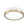 7_Algar 12" Wide Matte White and Modern Gold LED Ceiling Light more views