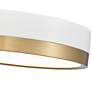 Algar 12" Wide Matte White and Modern Gold LED Ceiling Light in scene