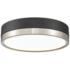 Algar 12"W Matte Black and Brushed Nickel LED Ceiling Light