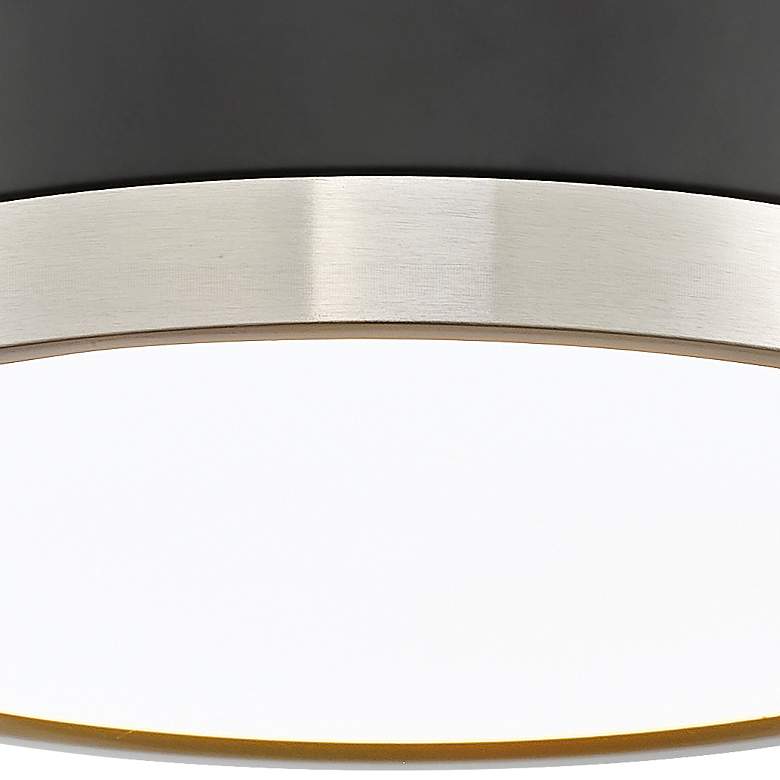 Image 4 Algar 12"W Matte Black and Brushed Nickel LED Ceiling Light more views