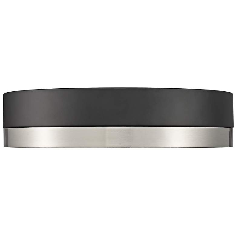 Image 6 Algar 12"W Matte Black and Brushed Nickel LED Ceiling Light more views