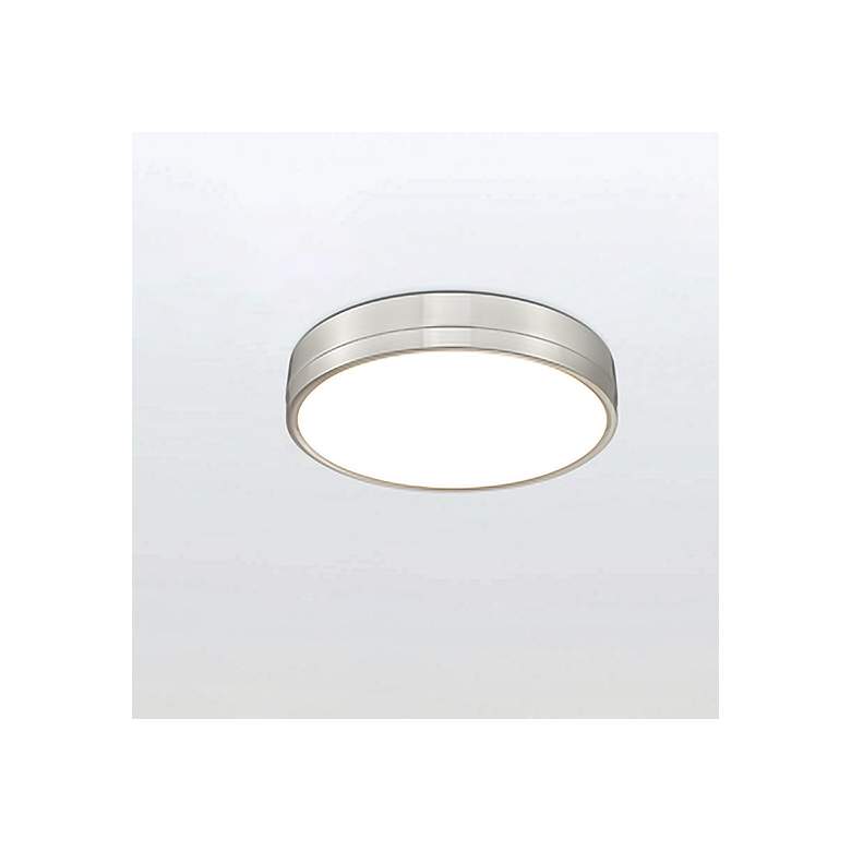 Image 1 Algar 16" Wide Brushed Nickel LED Ceiling Light