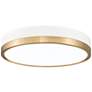 2_Algar 16" Wide Matte White and Modern Gold LED Ceiling Light