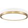 Algar 16" Wide Matte White and Modern Gold LED Ceiling Light