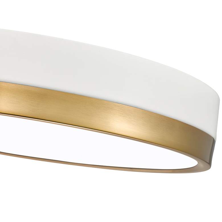 Image 7 Algar 16" Wide Matte White and Modern Gold LED Ceiling Light more views