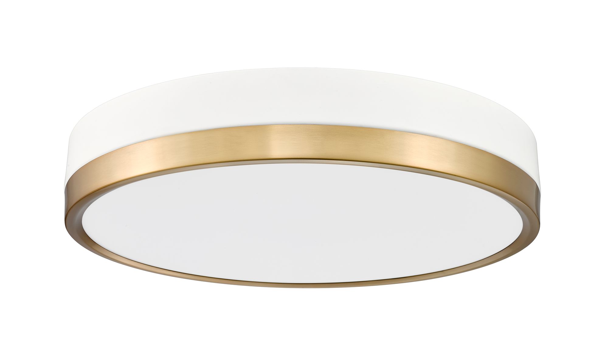 Algar 16" Wide Matte White and Modern Gold LED Ceiling Light