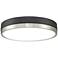 Algar 16"W Matte Black and Brushed Nickel LED Ceiling Light