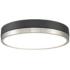 Algar 16"W Matte Black and Brushed Nickel LED Ceiling Light