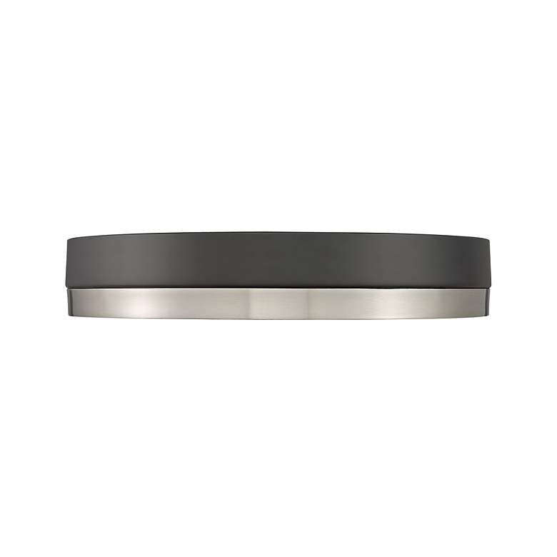 Image 6 Algar 16"W Matte Black and Brushed Nickel LED Ceiling Light more views