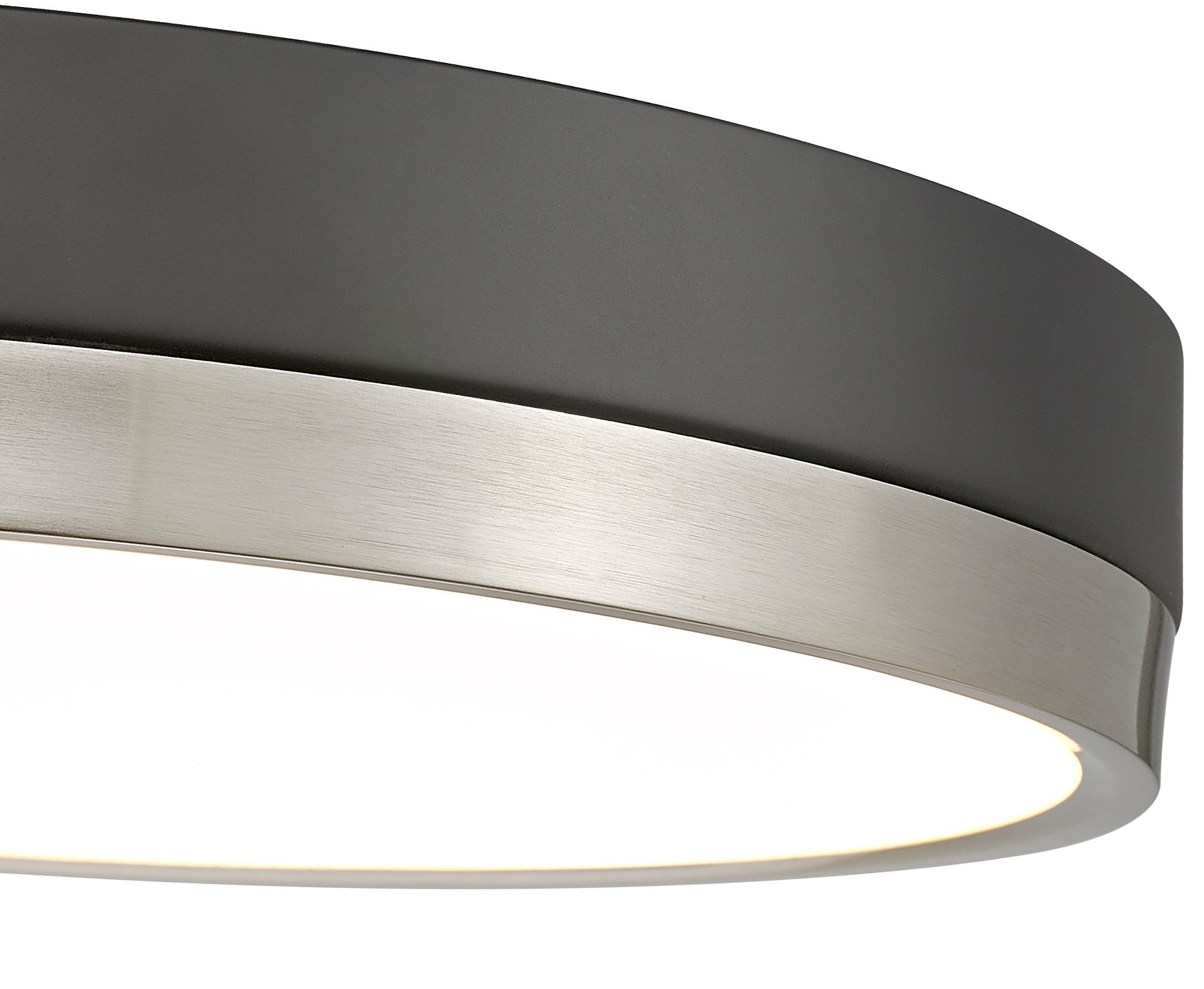 Algar 16"W Matte Black and Brushed Nickel LED Ceiling Light in scene