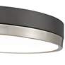 Algar 16"W Matte Black and Brushed Nickel LED Ceiling Light in scene