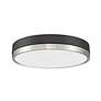 Algar 16"W Matte Black and Brushed Nickel LED Ceiling Light in scene