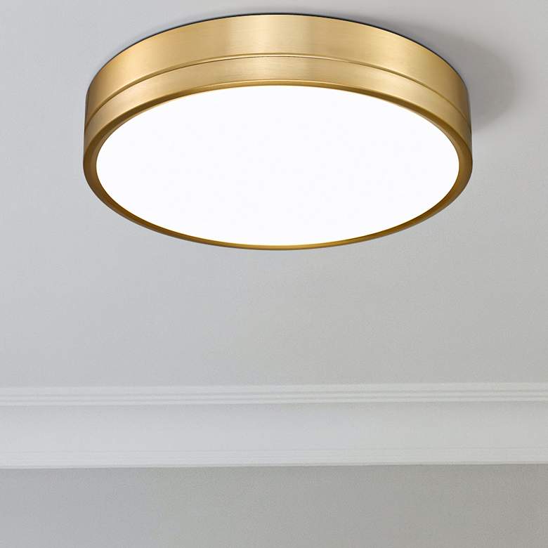 Image 2 Algar 16" Wide Modern Gold Round LED Ceiling Light