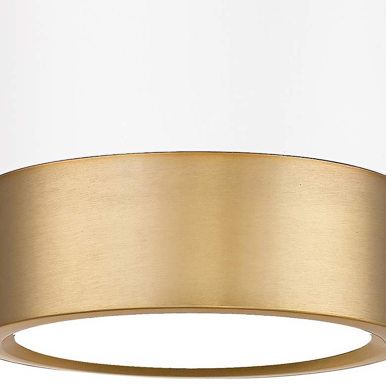 Image 3 Algar 6" Wide Matte White and Modern Gold LED Ceiling Light more views