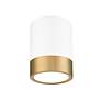 6_Algar 6" Wide Matte White and Modern Gold LED Ceiling Light more views