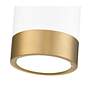7_Algar 6" Wide Matte White and Modern Gold LED Ceiling Light more views